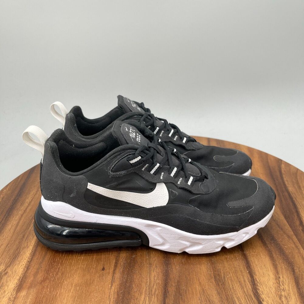 Nike Air Max 270 React Shoes Womens Size 7 Black Running Comfort Walking Sneaker